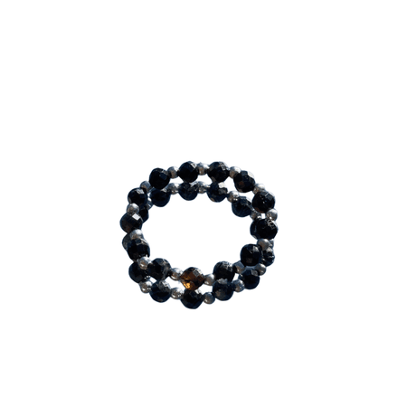 MINIMAL | PIERŚCIONEK Z TURMALINU CZARNEGO